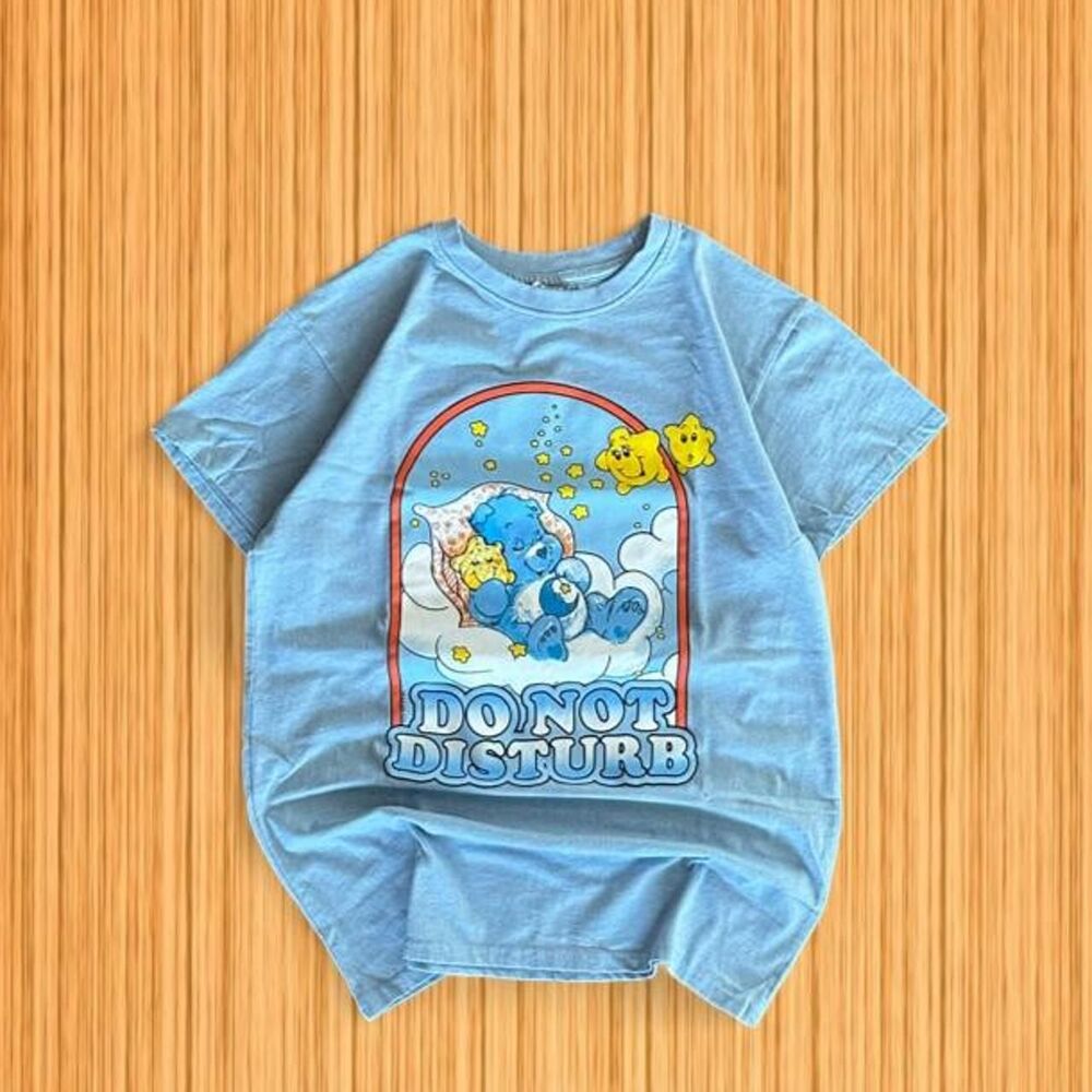 Baby blue “Do Not Disturb” Care Bear Graphic T-Shirt